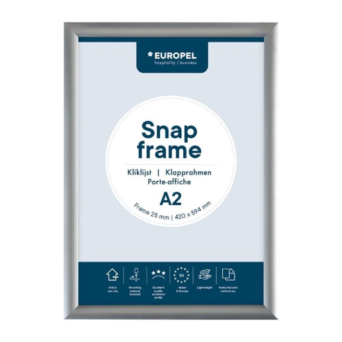 Europel Klaplijst A2 25mm Zilver