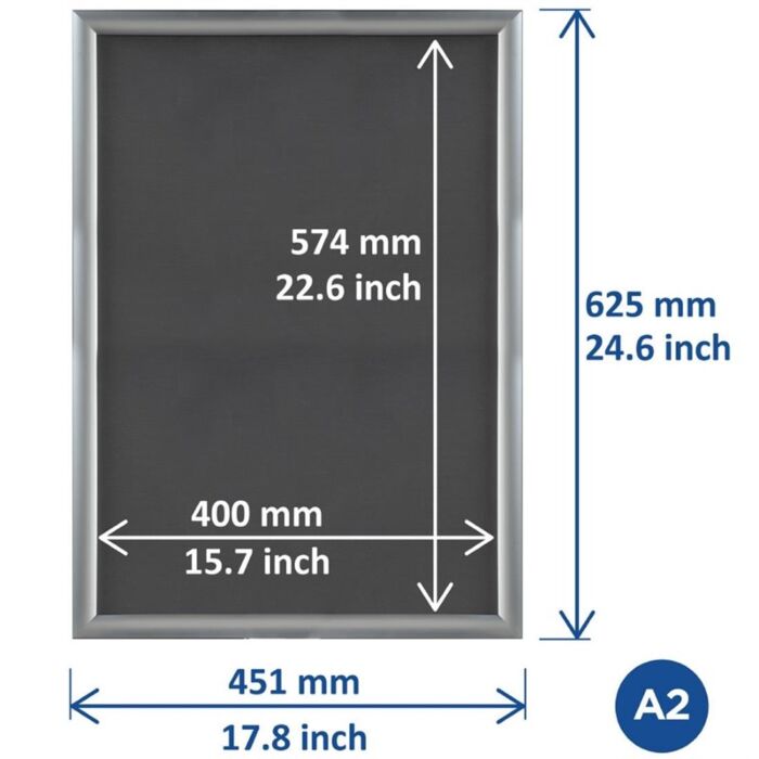Europel Klaplijst A2 25mm Zilver