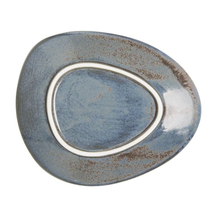 Olympia Ember Blauwe Driehoekige Borden 190 mm (Pak Van 6)