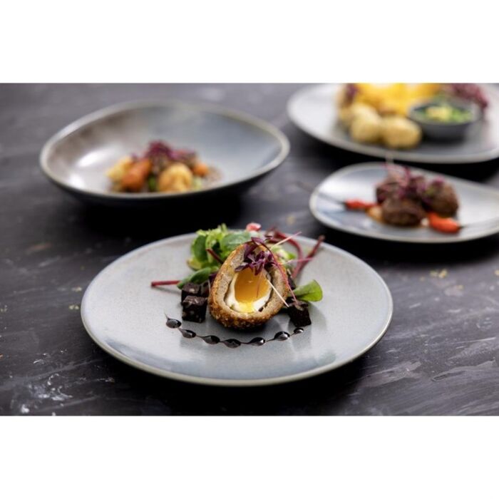 Olympia Ember Blauwe Driehoekige Borden 190 mm (Pak Van 6)