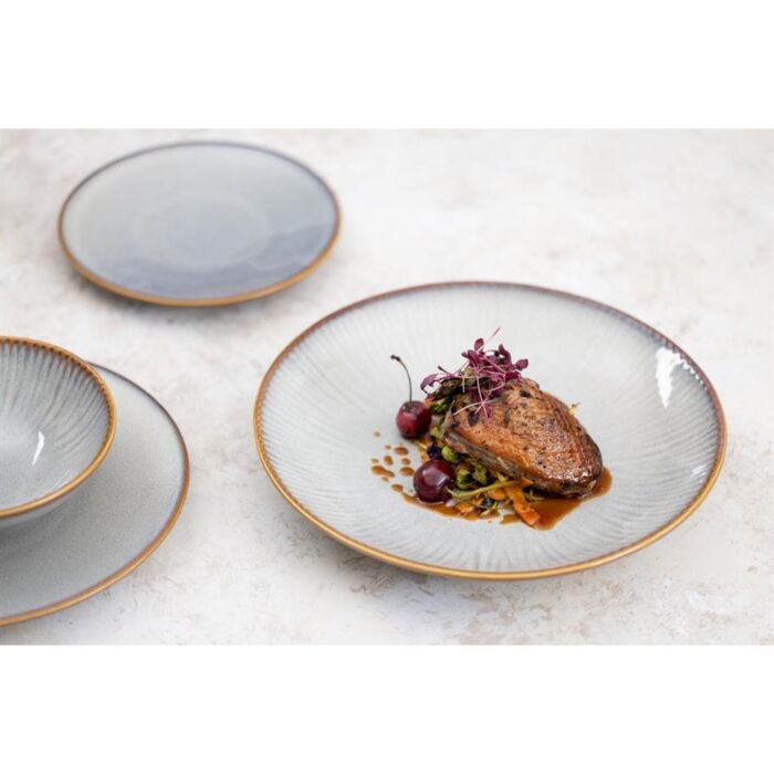 Olympia Drift Grijze Effen Coupeplaat 280 mm (Pak Van 4)