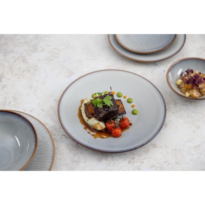 Olympia Drift Grey Plain Coupe Lage Kommen 260 mm (Pak Van 4)