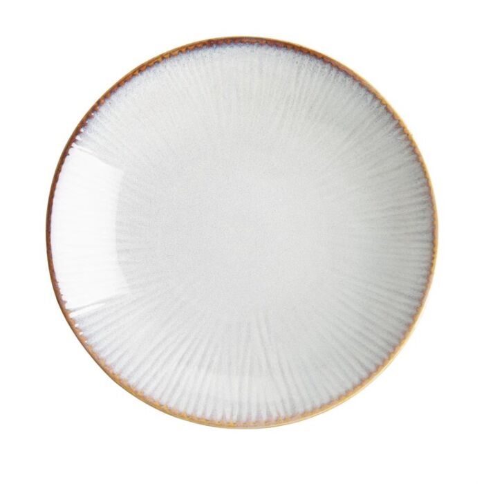 Olympia Drift Grey Coupe Low Bowls Met Reliëf, 260 mm (Pak Van 4)