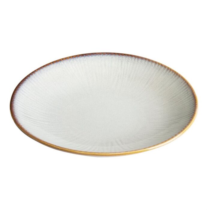 Olympia Drift Grey Coupe Low Bowls Met Reliëf, 260 mm (Pak Van 4)