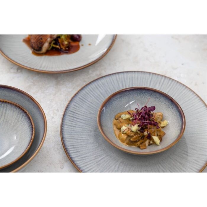 Olympia Drift Grijze Effen Coupeschalen 155 mm (Pak Van 6)