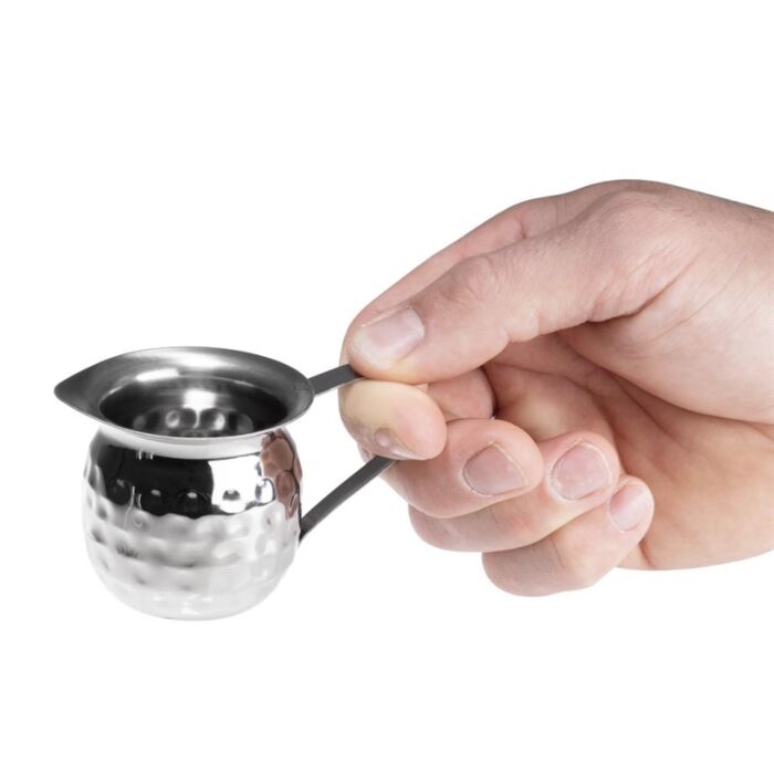 Olympia Mini Gehamerd Roestvrijstalen Melkkannetje 78Ml (Pakket Van 6)