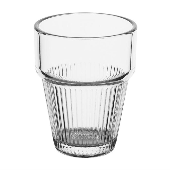 Olympia Geribbelde Stapelbare Tumblers 150ml (Verpakking Van 6)