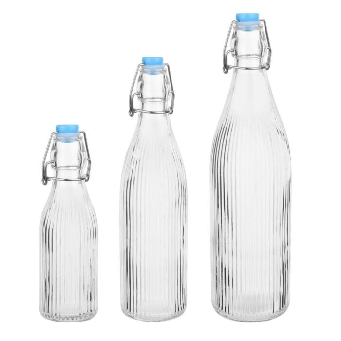 Olympia Geribbelde Waterflessen Met Zwenktop 200ml (Verpakking Van 6)