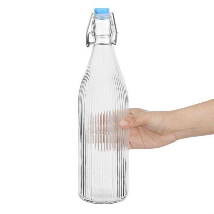 Olympia Geribbelde Schommeltop Waterflessen 1Ltr (Pakket Van 6)