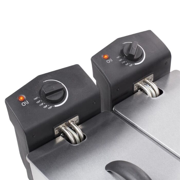 Tristar Dubbele Mand Frituur Fr-6937 - 2 x 3 Ltr Roestvrij Staal