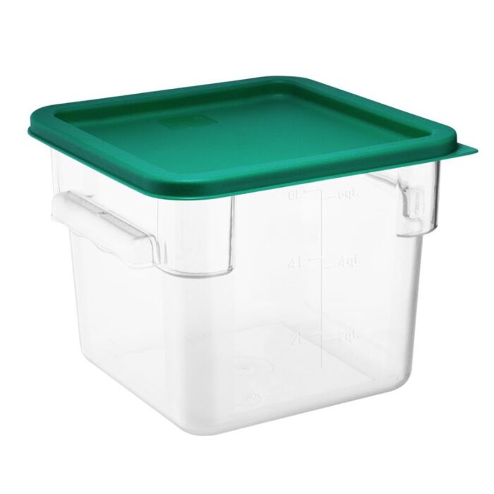 Hygiplas vierkante voedselopslag containerdeksel groen medium