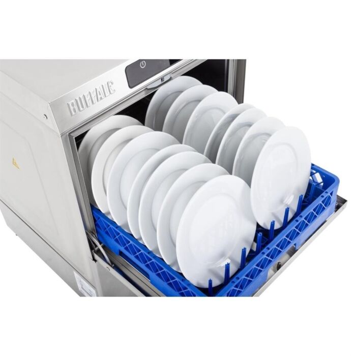 Buffalo Digitale Onderbouw Vaatwasser Met Afvoerpomp 500mm Mand 2.9Kw Enkelvoudige Fase