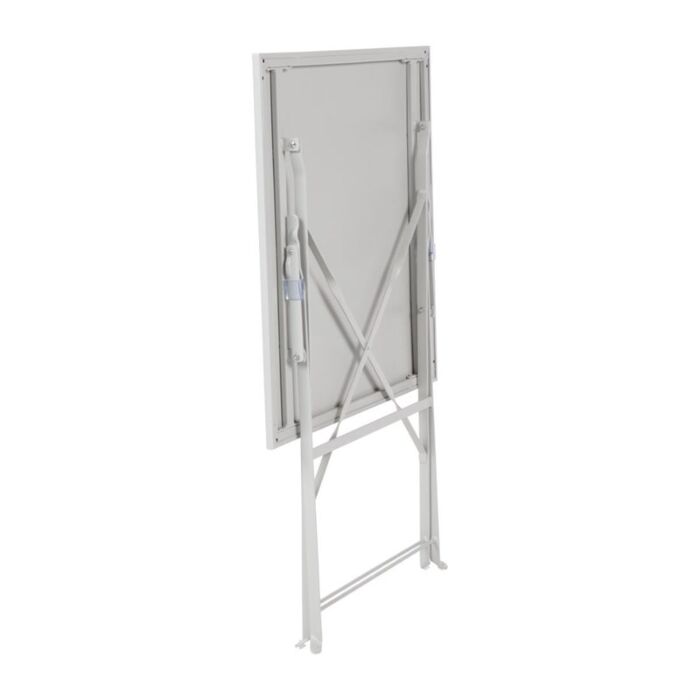 Bolero vierkante opklapbare stalen tafel grijs 60cm