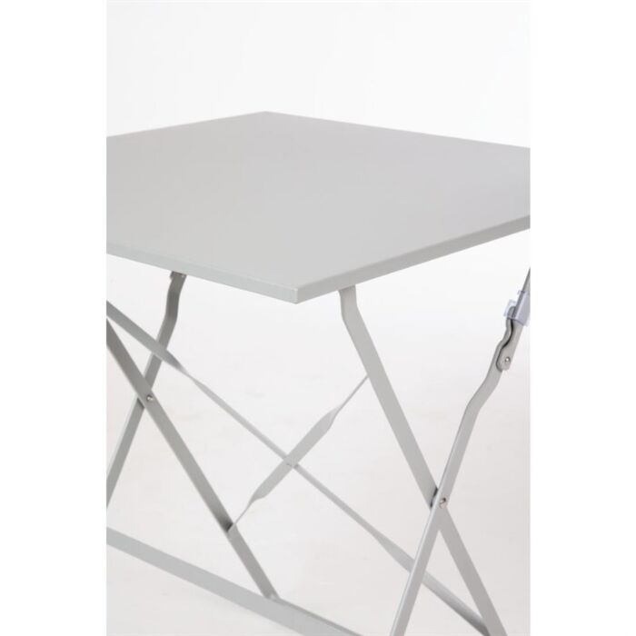 Bolero vierkante opklapbare stalen tafel grijs 60cm