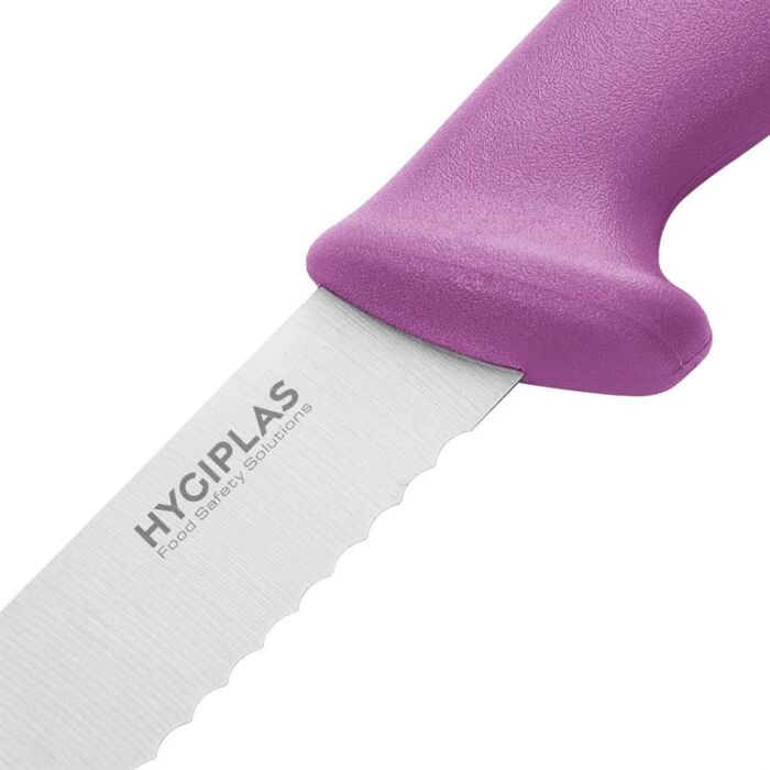 Hygiplas Snijmes Gekarteld Paars 24.8cm