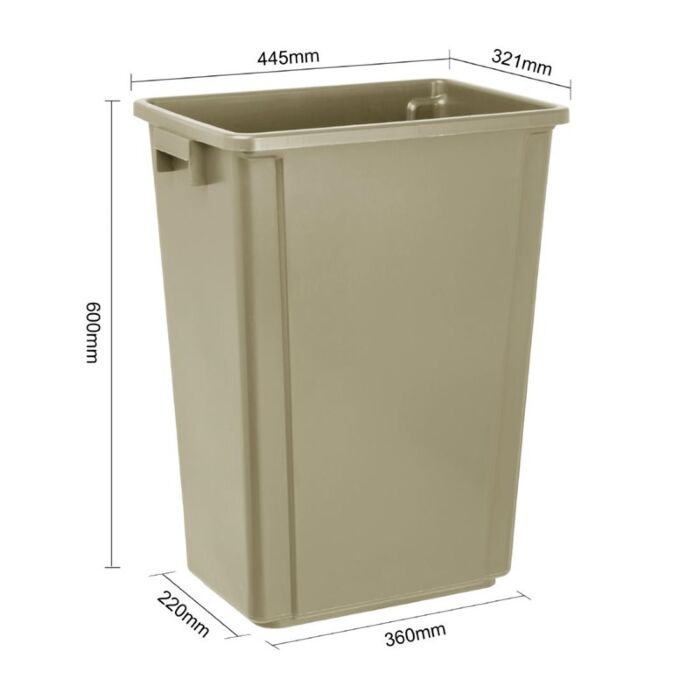 Jantex Smalle Afvalbak Beige 60Ltr