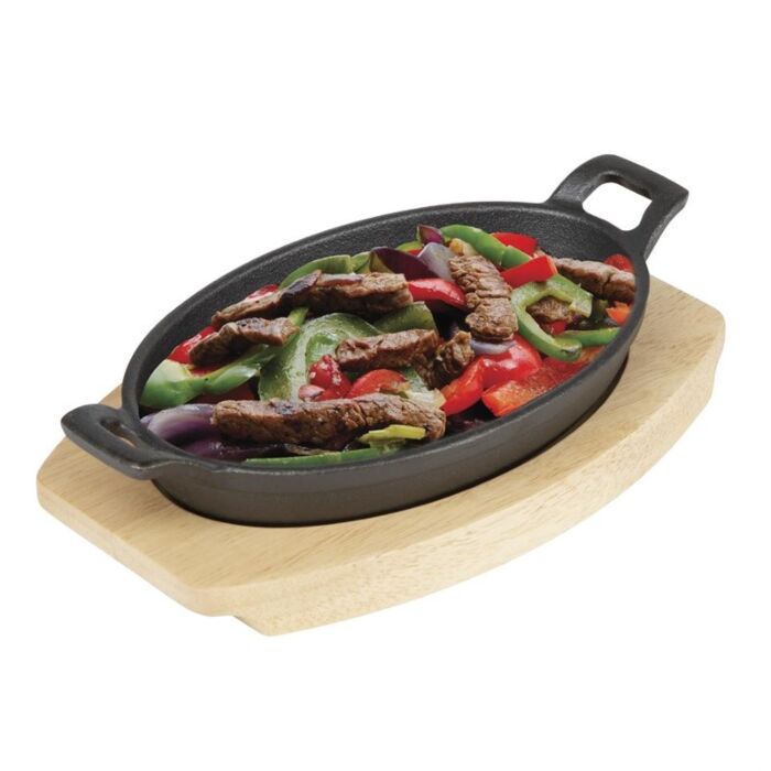 Olympia Hevea Bord Voor Gietijzeren Ovale Orenschotel 230x135mm Voor Fw818