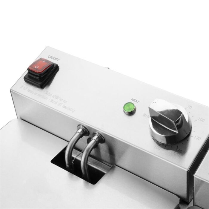 Buffalo Dubbele Tank Dubbele Mand 2X5Ltr Countertop Friteuse 2X2.8Kw