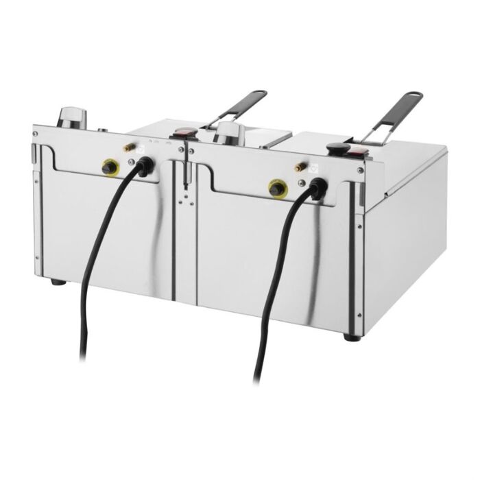 Buffalo Dubbele Tank Dubbele Mand 2X5Ltr Countertop Friteuse 2X2.8Kw