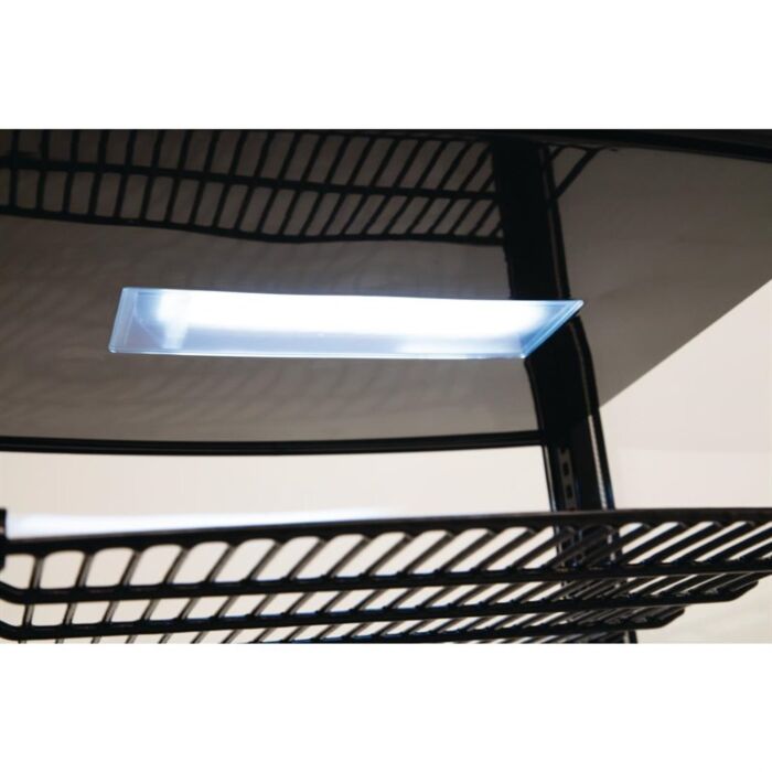 Polar C-Series Energiezuinige Koelkast Met Gebogen Deur Zwart 86Ltr