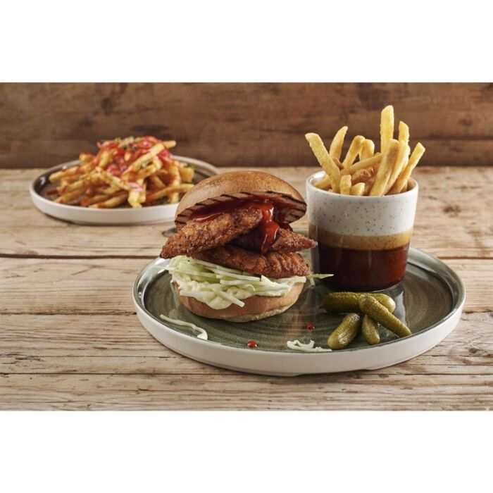 Churchill Stonecast Patina Burnished Green Bord Met Opstaande Rand 22cm (pak van 6)