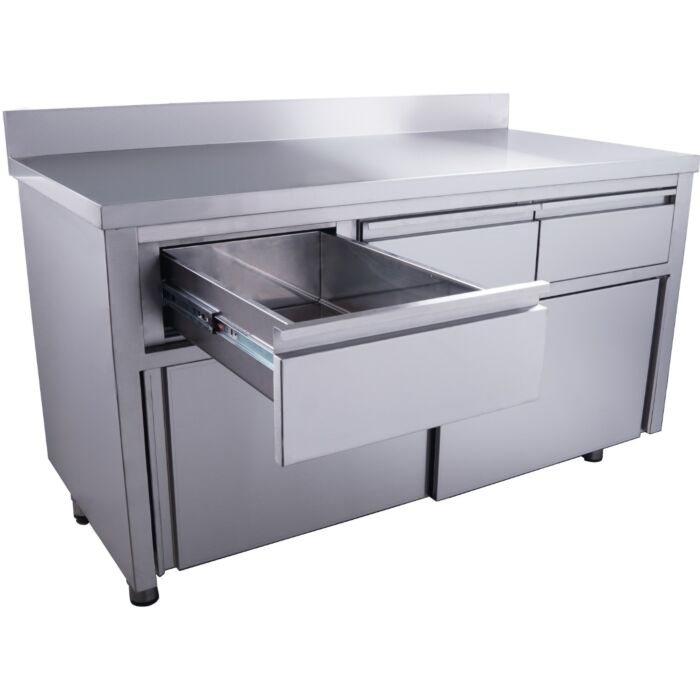 SARO Schuifdeurkast - 3 lades.1400X700mm met Opstaande rand, 700-2310