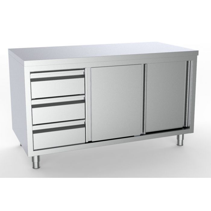 COMBISTEEL 700 WERKTAFEL SCHUIFDEUREN LADEN LINKS 2000, 7333.0254