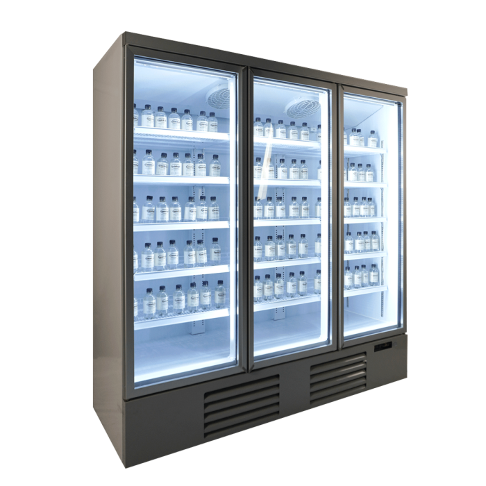 Koelkast Combisteel Jde-1530R, Glasdeuren, 1530L, 188(b)x199,7(h)x71(d), 230V/650W