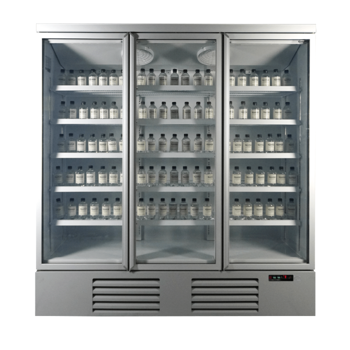 Koelkast Combisteel Jde-1530R, Glasdeuren, 1530L, 188(b)x199,7(h)x71(d), 230V/650W