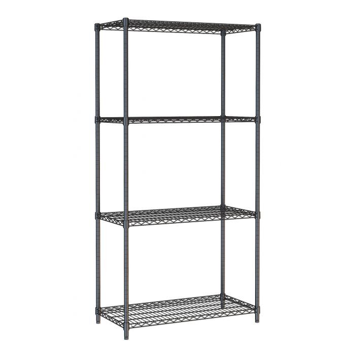 COMBISTEEL STELLING 4 LEVELS ZWART DEMONTABEL, 7530.0025