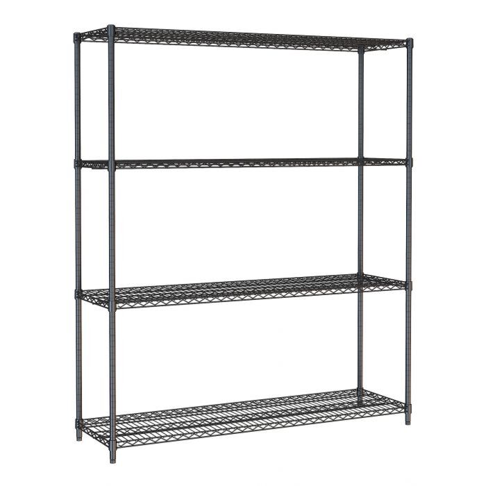 COMBISTEEL STELLING 4 LEVELS 1500 ZWART DEMONTABEL, 7530.0035
