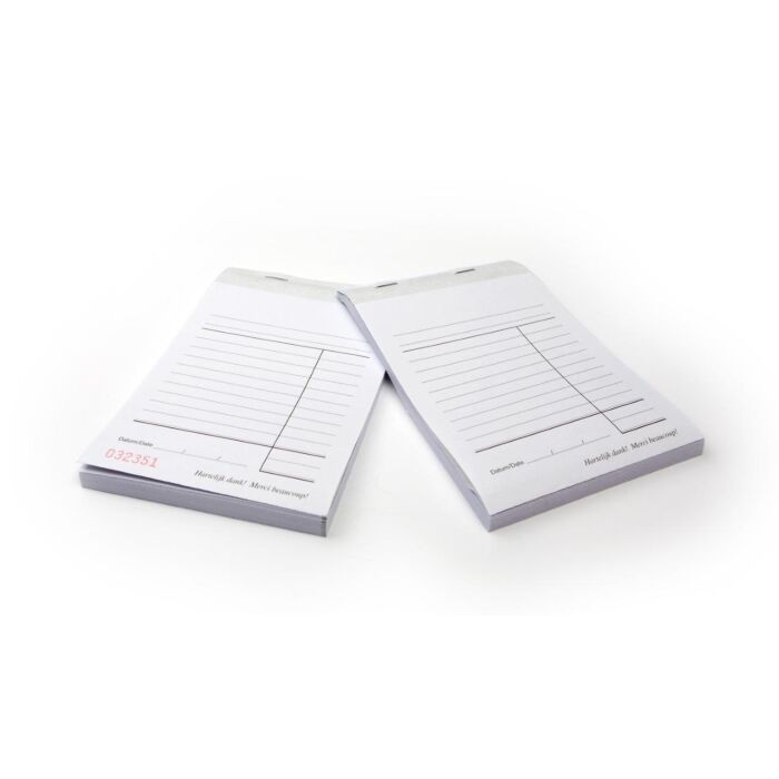 Kassablok met carbon 50 vel ongenummerd, 12x10 per krimp