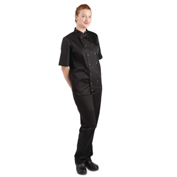 Whites Vegas unisex koksbuis korte mouw zwart XXL, Bovenwijdte: 132-137cm