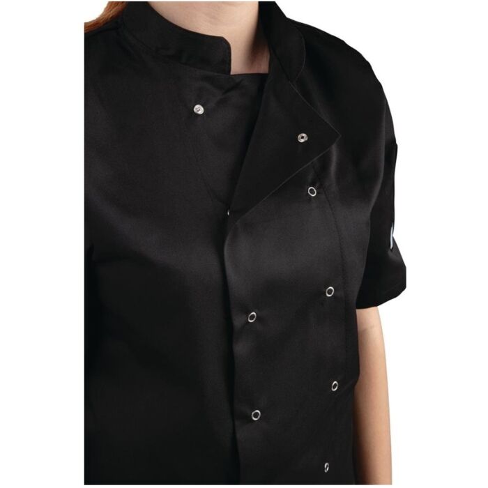 Whites Vegas unisex koksbuis korte mouw zwart XXL, Bovenwijdte: 132-137cm