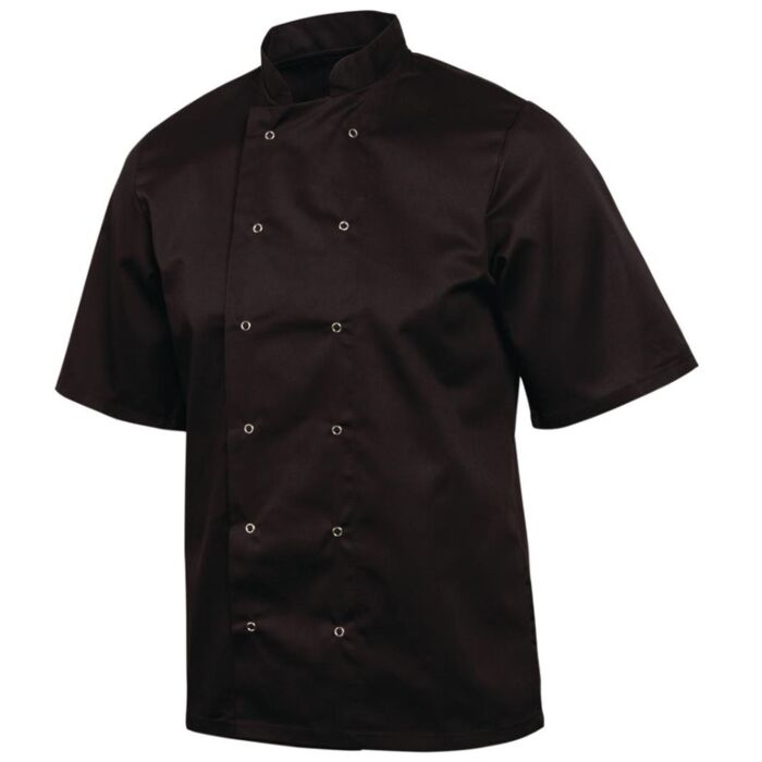 Whites Vegas unisex koksbuis korte mouw zwart XXL, Bovenwijdte: 132-137cm