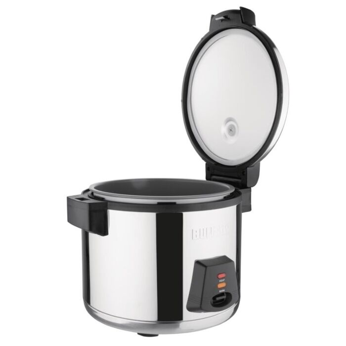 Rijstkoker Buffalo, 6L droge rijst/ 13L gekookte rijst, 230V/1,95kW, incl lepel en maatbeker