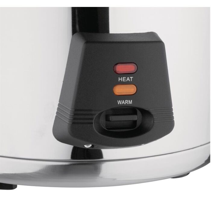 Rijstkoker Buffalo, 6L droge rijst/ 13L gekookte rijst, 230V/1,95kW, incl lepel en maatbeker