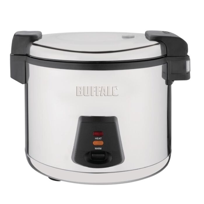 Rijstkoker Buffalo, 6L droge rijst/ 13L gekookte rijst, 230V/1,95kW, incl lepel en maatbeker