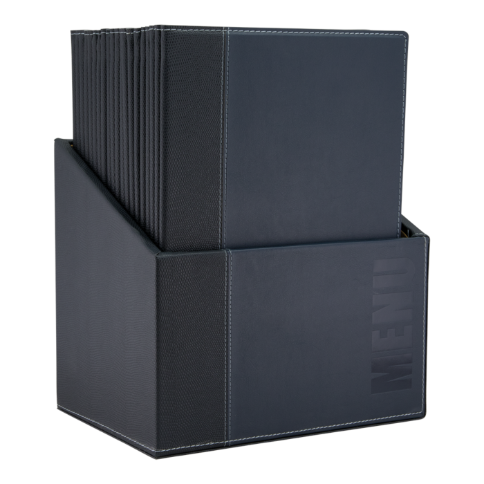 Securit Menubox Trendy, A4, Blauw, incl. 20 menukaarten