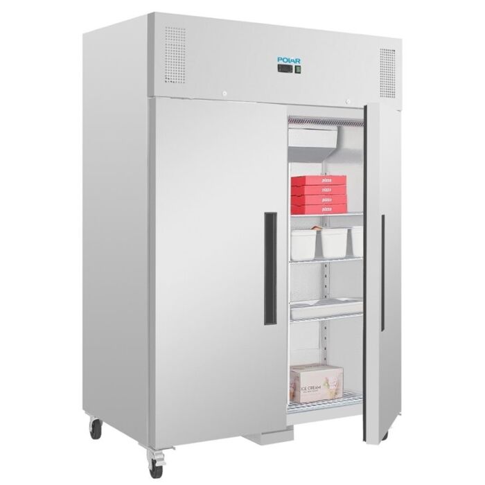 Vriezer Polar, RVS deuren, 1200L, 135(b)x200(h)x82(d), 230V/420W