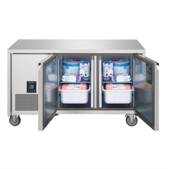 Polar U-serie tweedeurs koelwerkbank 267L