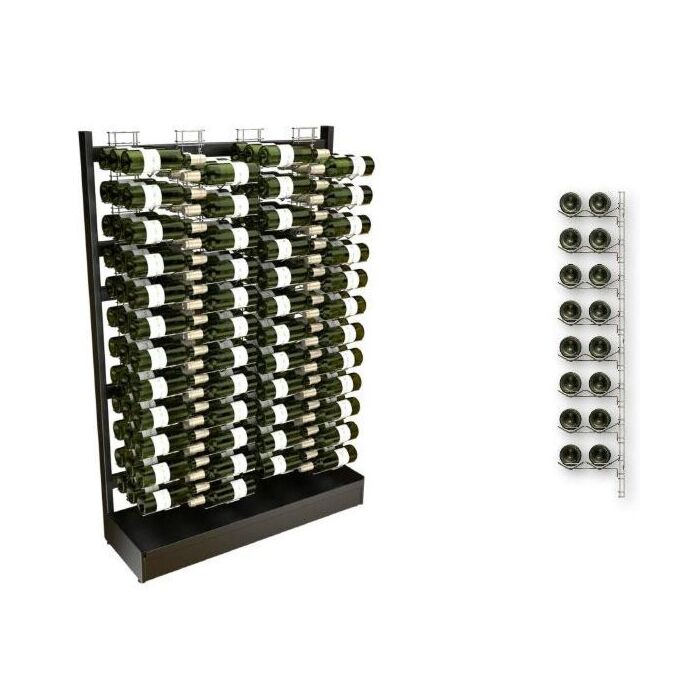 ZWART METALEN PRESENTATIESYSTEEM VISIOSTYLE - 4X12 NIVEAUS - 96 FLESSEN