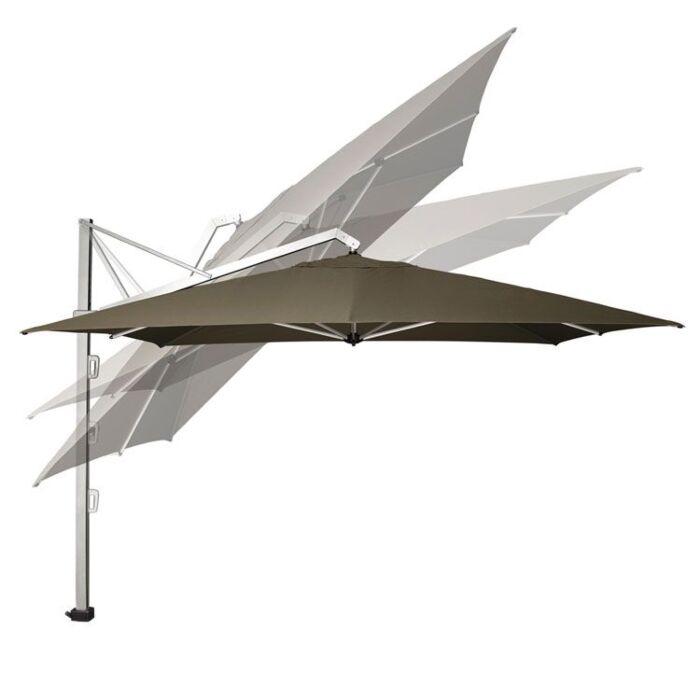 Horeca zweefparasol Bali Premium 4x3m taupe-antraciet