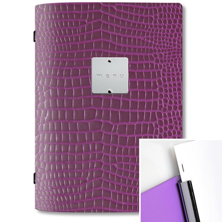 Dagstyle Menukaart Kroko A5 Paars 21X15 Cm Easy Clip dagstyle kopen in de aanbieding