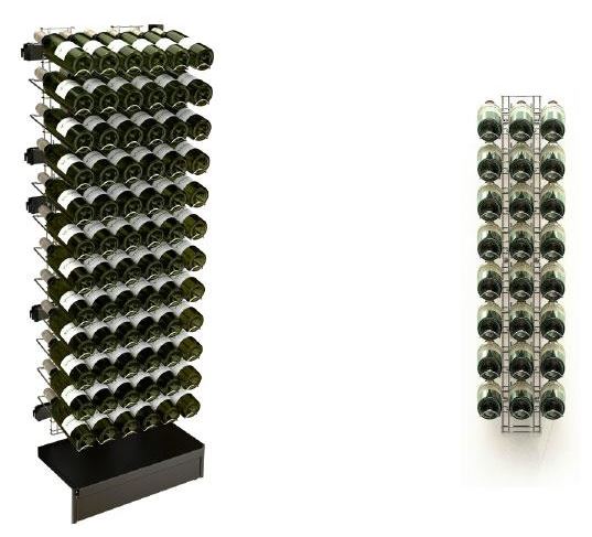 Visiorack Zwart Metalen Presentatiesysteem Visiostyle 2X12 Niveaus 72 Flessen visiorack kopen in de aanbieding