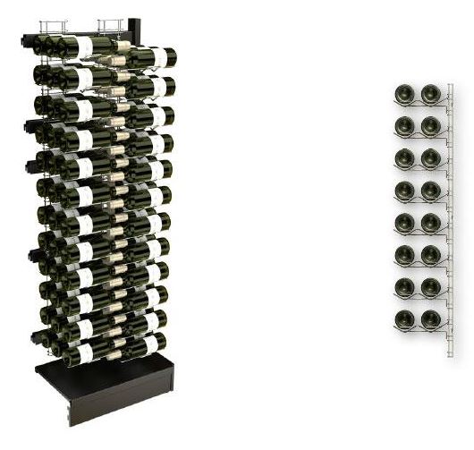 Visiorack Zwart Metalen Presentatiesysteem Visiostyle 2X12 Niveaus 48 Flessen visiorack kopen in de aanbieding