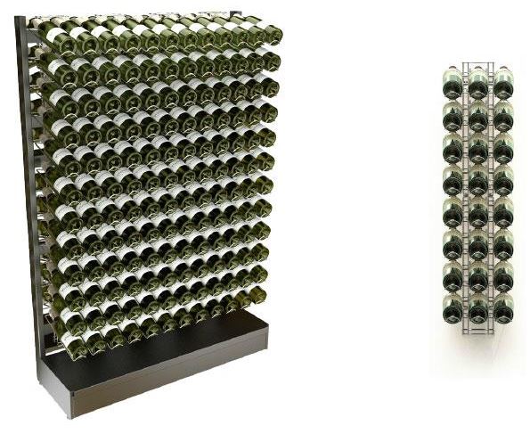 Visiorack Zwart Metalen Presentatiesysteem Visiostyle 4X12 Niveaus 144 Flessen visiorack kopen in de aanbieding